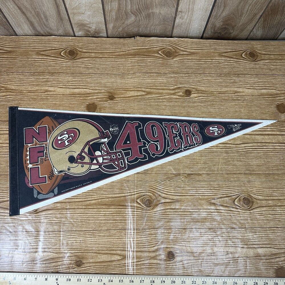 Vintage San Francisco 49ERS Felt Pennant WinCraft Sports Edition #3 NFL Football